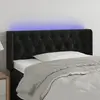 vidaXL Tête de lit à LED Noir 103x16x78/88 cm Velours