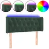 vidaXL Tête de lit à LED Vert foncé 103x16x78/88 cm Velours