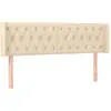 vidaXL Tête de lit à LED Crème 163x16x78/88 cm Tissu