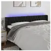 vidaXL Tête de lit à LED Noir 183x16x78/88 cm Velours
