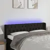 vidaXL Tête de lit à LED Noir 147x16x78/88 cm Tissu