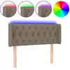 vidaXL Tête de lit à LED Taupe 93x16x78/88 cm Tissu