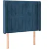 vidaXL Tête de lit à LED Bleu foncé 83x16x118/128 cm Velours