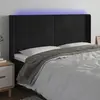 Non communiqué vidaXL Tête de lit à LED Noir 163x16x118/128 cm Velours