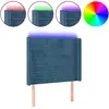 vidaXL Tête de lit à LED Bleu foncé 83x16x118/128 cm Velours