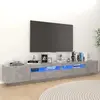 vidaXL Tête de lit à LED Noir 103x16x118/128 cm Tissu