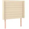vidaXL Tête de lit à LED Crème 93x16x118/128 cm Tissu