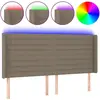 vidaXL Tête de lit à LED Taupe 203x16x118/128 cm Tissu