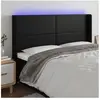 vidaXL Tête de lit à LED Noir 183x16x118/128 cm Similicuir