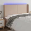 vidaXL Tête de lit à LED Cappuccino 183x16x118/128 cm Similicuir