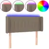 vidaXL Tête de lit à LED Taupe 83x16x78/88 cm Tissu