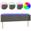 vidaXL Tête de lit à LED Gris foncé 183x16x78/88 cm Velours