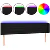vidaXL Tête de lit à LED Noir 183x16x78/88 cm Tissu