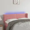 vidaXL Vidaxl Tête De Lit À Led Rose 147x16x78/88 Cm Velours