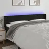 Non communiqué vidaXL Tête de lit à LED Noir 163x16x78/88 cm Velours