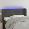 vidaXL Tête de lit à LED Gris foncé 83x16x78/88 cm Velours