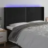 vidaXL Tête de lit à LED Noir 203x16x118/128 cm Velours