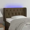 vidaXL Tête de lit à LED Marron foncé 83x16x78/88 cm Tissu