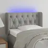 vidaXL Tête de lit à LED Gris clair 83x16x78/88 cm Tissu