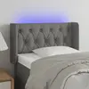 vidaXL Tête de lit à LED Gris foncé 83x16x78/88 cm Tissu