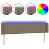 vidaXL Tête de lit à LED Taupe 183x16x78/88 cm Tissu