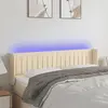 vidaXL Tête de lit à LED Crème 147x16x78/88 cm Tissu
