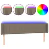 vidaXL Tête de lit à LED Taupe 163x16x78/88 cm Tissu