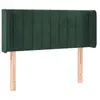 vidaXL Tête de lit à LED Vert foncé 93x16x78/88 cm Velours