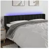 vidaXL Tête de lit à LED Noir 203x16x78/88 cm Velours