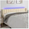 vidaXL Tête de lit à LED Crème 163x16x78/88 cm Tissu