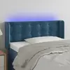 vidaXL Tête de lit à LED Bleu foncé 93x16x78/88 cm Velours