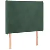 vidaXL Tête de lit à LED Vert foncé 83x16x118/128 cm Velours