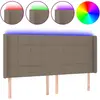 vidaXL Tête de lit à LED Taupe 203x16x118/128 cm Tissu