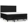 vidaXL Sommier à lattes de lit avec matelas Noir 180x200 cm Tissu