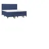 vidaXL Lit à sommier tapissier avec matelas Bleu 200x200 cm Tissu