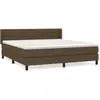 vidaXL Sommier à lattes de lit avec matelas Marron foncé 180x200 cm