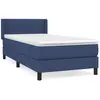 vidaXL Sommier à lattes de lit avec matelas Bleu 80x200 cm Tissu
