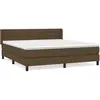 vidaXL Sommier à lattes de lit avec matelas Marron foncé 160x200 cm
