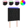 vidaXL Tête de lit à LED Noir 83x16x118/128 cm Velours
