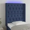 vidaXL Tête de lit à LED Bleu 83x16x118/128 cm Tissu