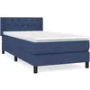 vidaXL Sommier à lattes de lit avec matelas Bleu 80x200 cm Tissu