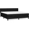 Non communiqué vidaXL Sommier à lattes de lit avec matelas Noir 160x200 cm Tissu