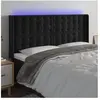 vidaXL Tête de lit à LED Noir 203x16x118/128 cm Velours