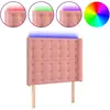 vidaXL Tête de lit à LED Rose 83x16x118/128 cm Velours