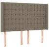 vidaXL Tête de lit à LED Taupe 147x16x118/128 cm Tissu