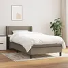 vidaXL Sommier à lattes de lit avec matelas Taupe 90x190 cm Tissu