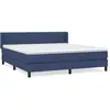 vidaXL Sommier à lattes de lit avec matelas Bleu 160x200 cm Tissu