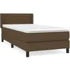 vidaXL Sommier à lattes de lit avec matelas Marron foncé 90x190 cm