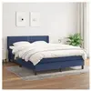 vidaXL Sommier à lattes de lit avec matelas Bleu 140x200 cm Tissu