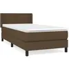 vidaXL Sommier à lattes de lit avec matelas Marron foncé 90x200 cm